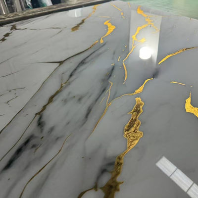 Recycled PVC Marble Sheet Waterproof Core Mold-Proof For Basement & Garage Walls